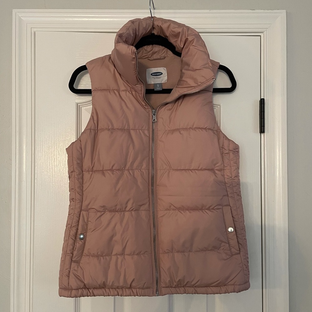Blush Old Navy Puff Vest XS Worn twice